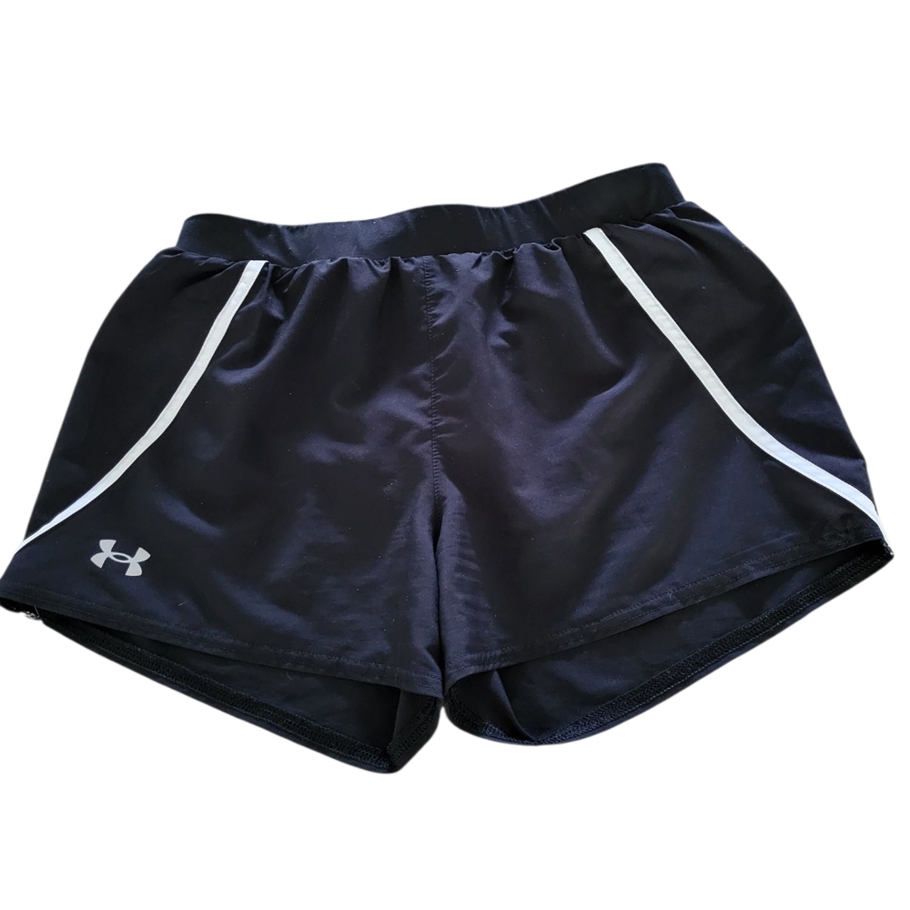 Under Armour Mileage 3.0 Shorts Womens Small Black Loose Fit Lined S Running Gym